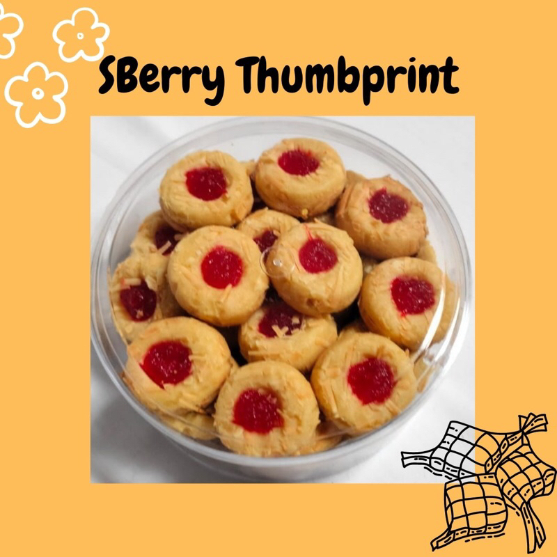 

KUE KERING COOKIES THUMBPRINT STRAWBERRY CHEESE 500 GRAM