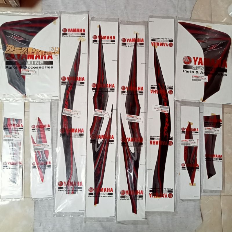 striping stiker Yamaha Jupiter z new robot 2010 MERAH hitam original YGP