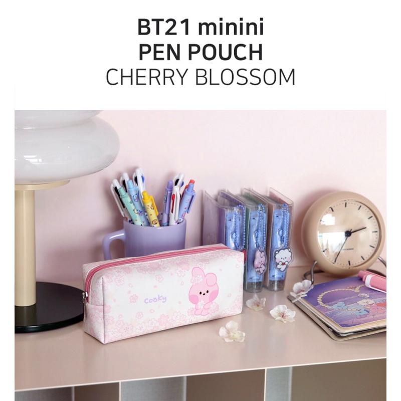 

[PRE ORDER] MONOPOLY BT21 MININI PENCIL POUCH PENCIL CASE CHERRY BLOSSOM