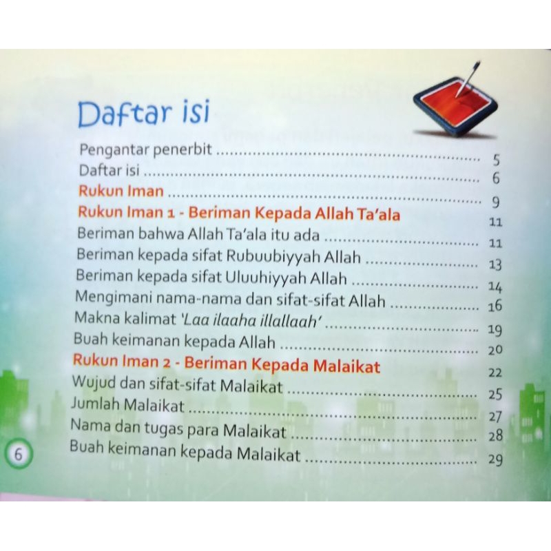 Buku Anak Belajar Mudah Rukun Iman Bergambar