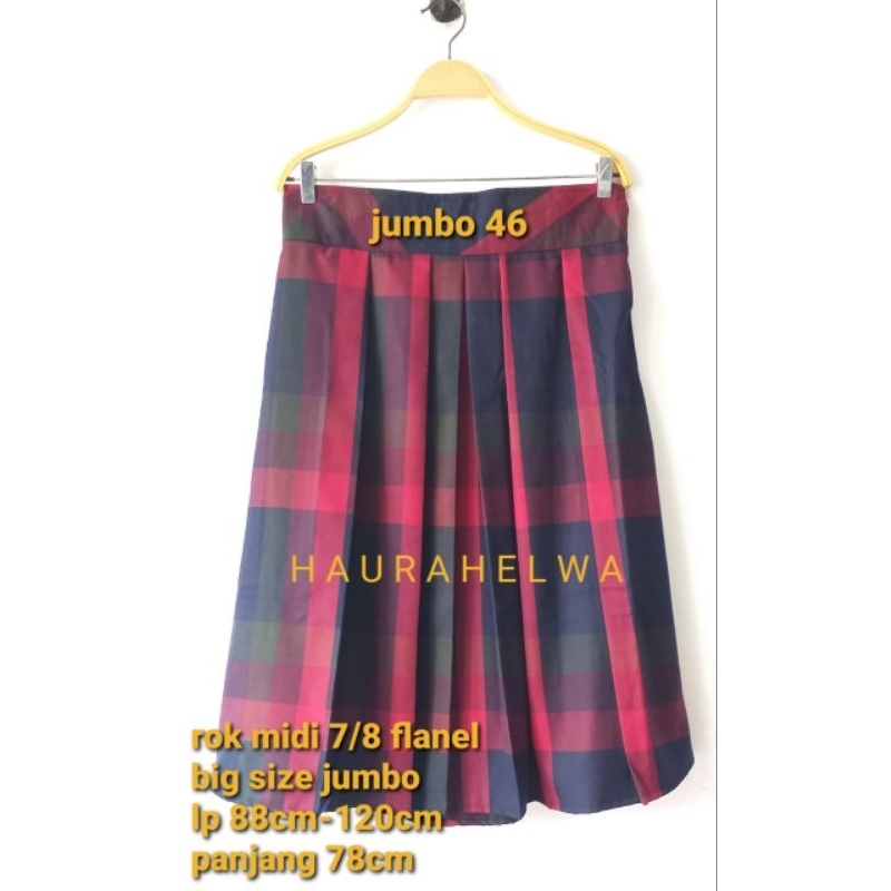 ROK MIDI FLANEL 7/8 JUMBO ROK MIDI BIG SIZE JUMBO HAURAHELWA