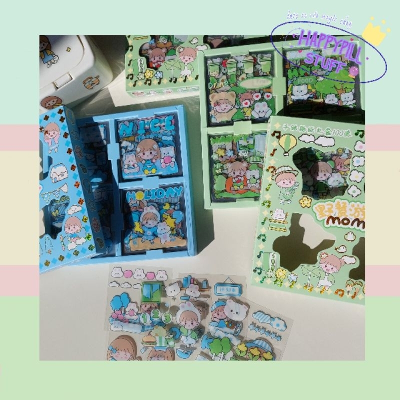 

[Happypillstuff] STIKER LUCU MOMO BERUANG SAKURA KELINCI LUCU 1 LEMBAR / PCS WATERPROOF DIARY TUMBLR JOURNAL