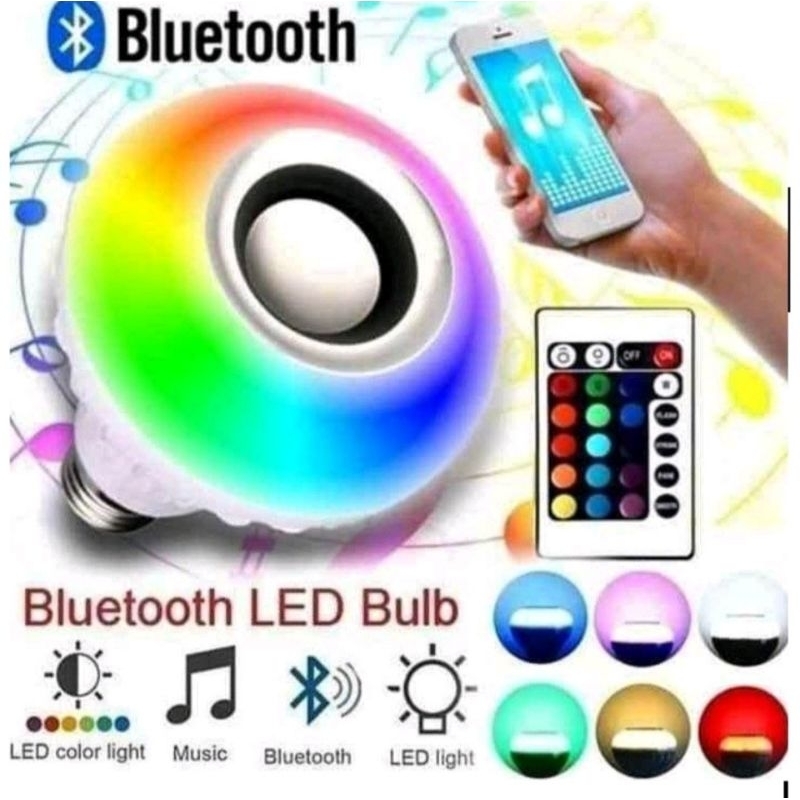 Speaker Lampu LED Bluetooth