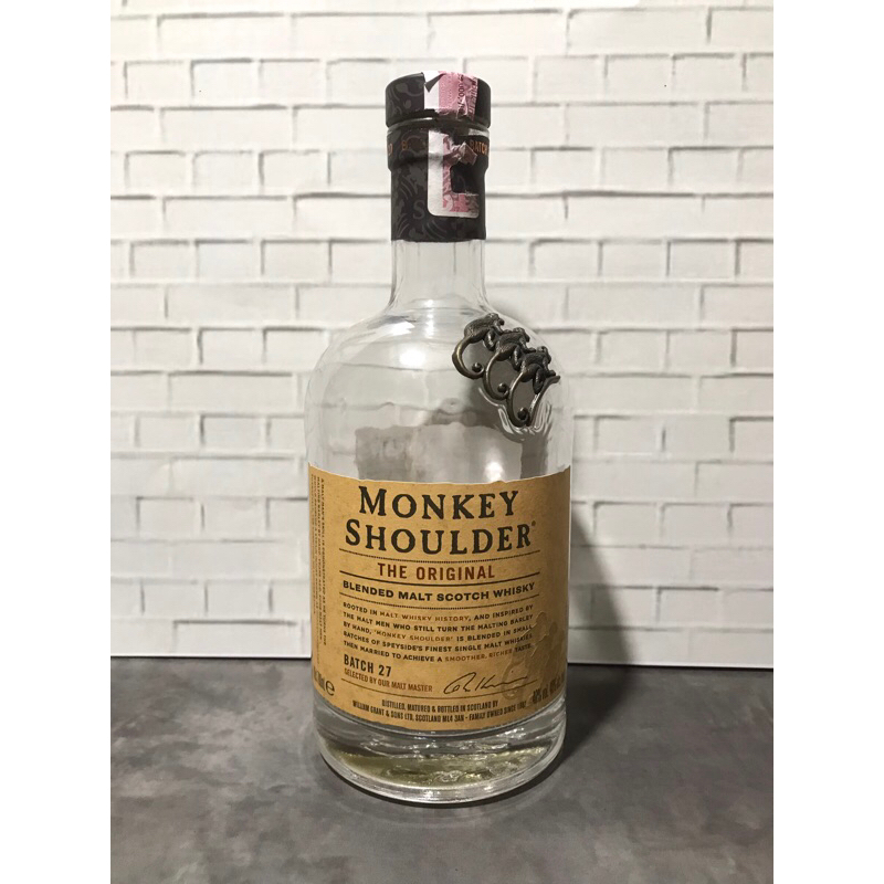 botol bekas miras monkey shoulder / botol pajangan / botol import