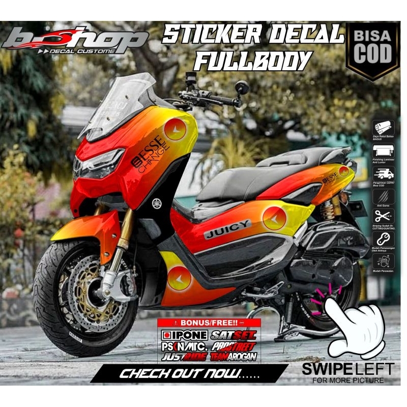 decal stiker nmax new variasi gradasi motif esse change
