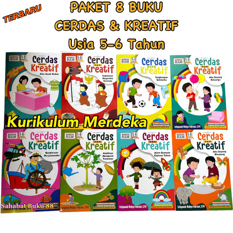 Jual Paket Buku PAUD TK Cerdas Kreatif Usia 5-6 Tahun Kurikulum Merdeka ...