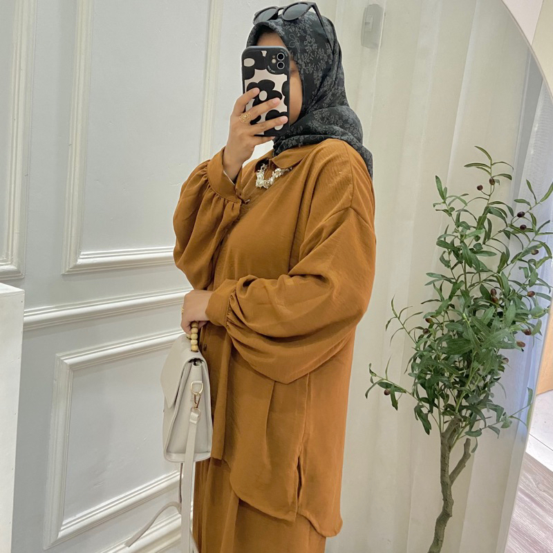 SET FEBBY ONE SET RAYON SETELAN JUMBO BIGSIZE KOMBINASI OWL