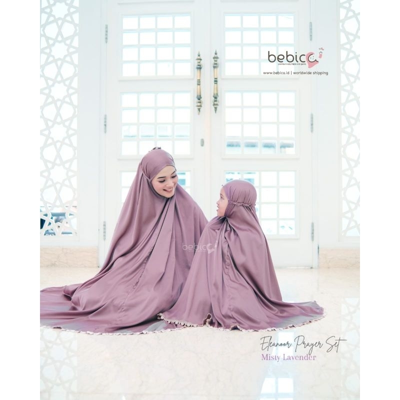 Mukenah mom and kids by Bebica Eleanoor prayer set mukenah couple ibu dan anak