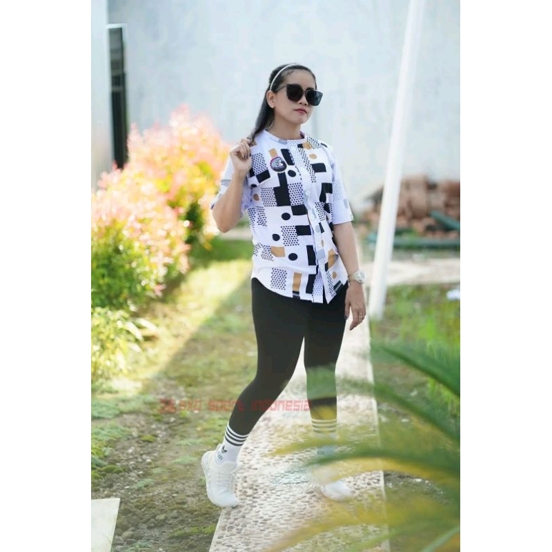 Pakaian Olahraga Senam Zumba Aerobic SXB BUTTON UP SEVEN