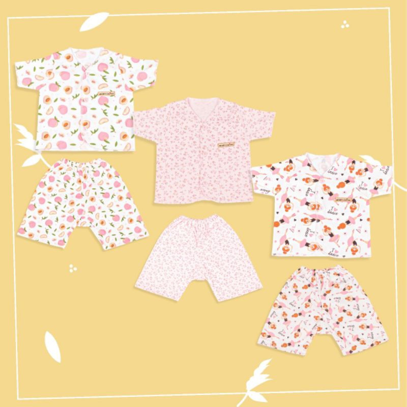 CHIYO - Setelan Baju Pendek Celana Pendek Newborn