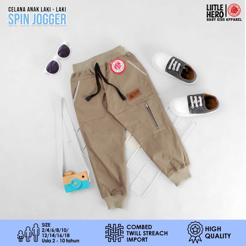 Celana Jogger Chinos Panjang Anak Laki-laki Cowok Little Hero Chinos Spin Jogger Usia 2-9 Tahun