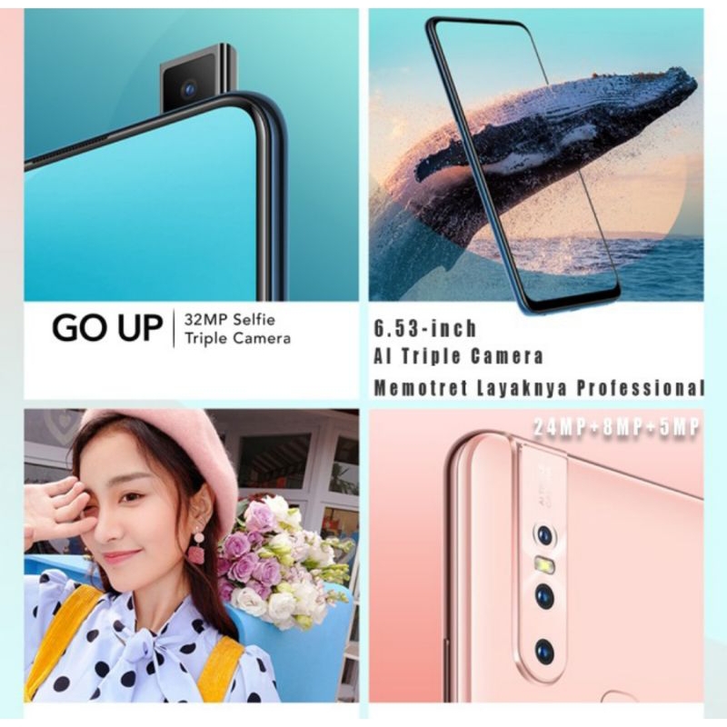 Original Vivo V15 ram8 256GB 6.53-inch hp smartphone 100% baru original