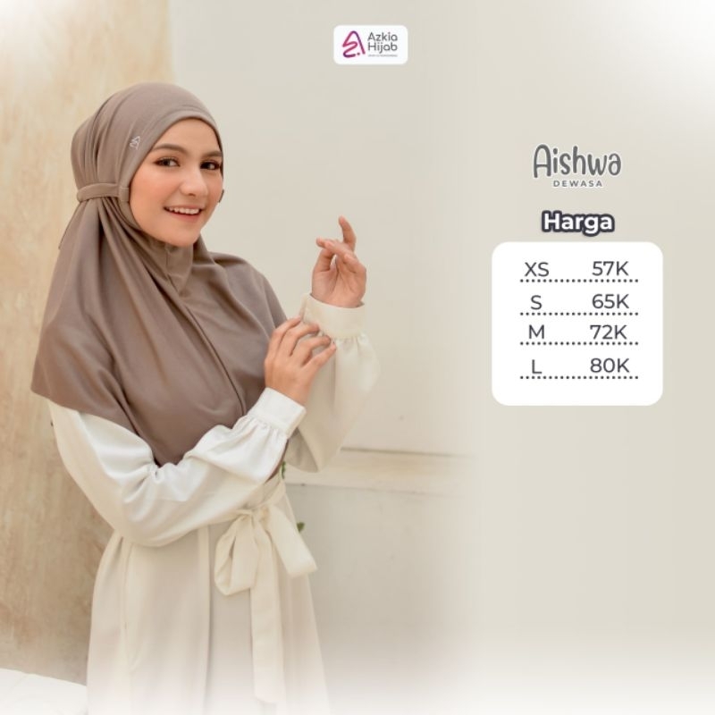 Hijab Daily Aishwa dewasa size XS nya azkia hijab original