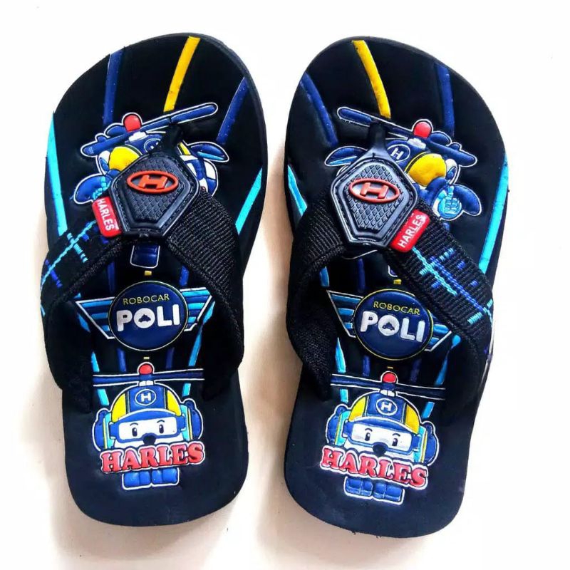 Sendal anak karakter POLI HARLES bisa COD