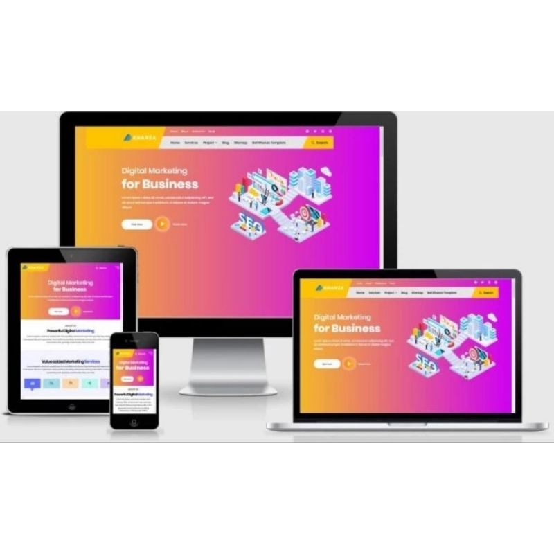 Khanza template blogspot company profile