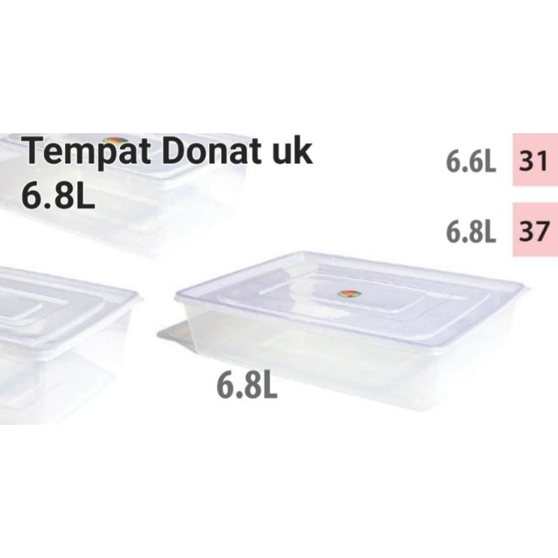 KOTAK DONAT 6800ml BOX KUE PLASTIK  TRANSPARAN PLASTIK 6800ML