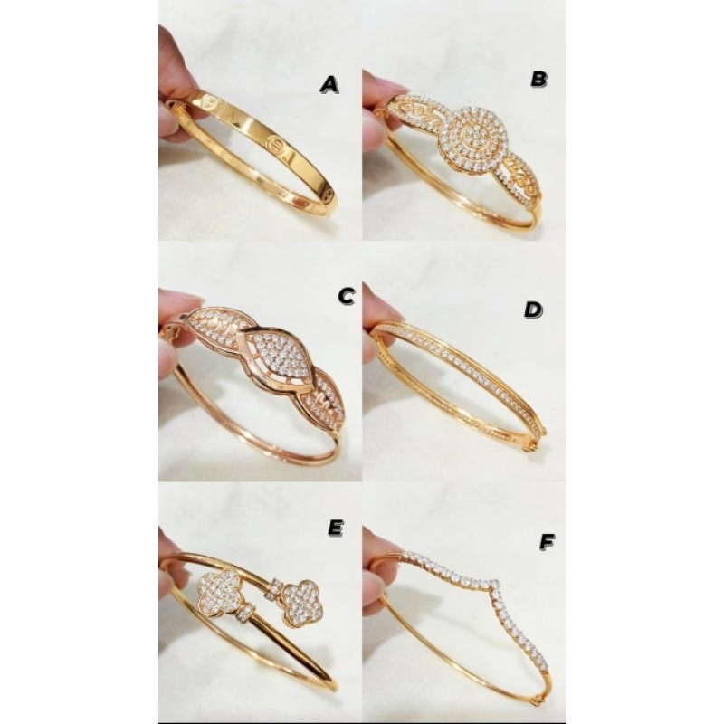 GELANG KERONCONG DEWASA ROSEGOLD PERAK 925