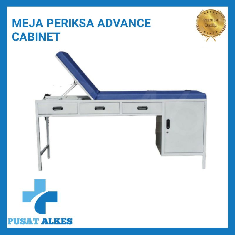 meja periksa loker /bed periksa advance 1 loker 3 laci plus pijakan
