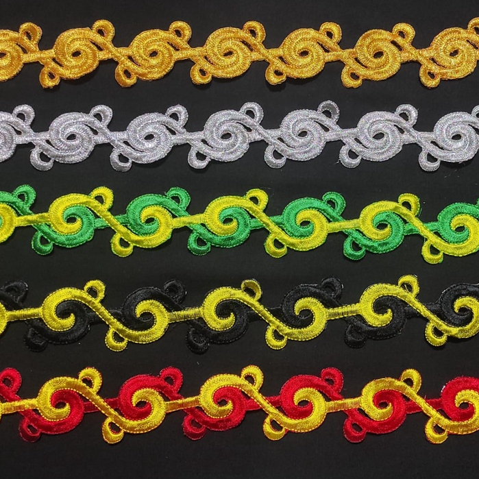 Renda Bordir Pinggiran Kebaya Motif Dayak