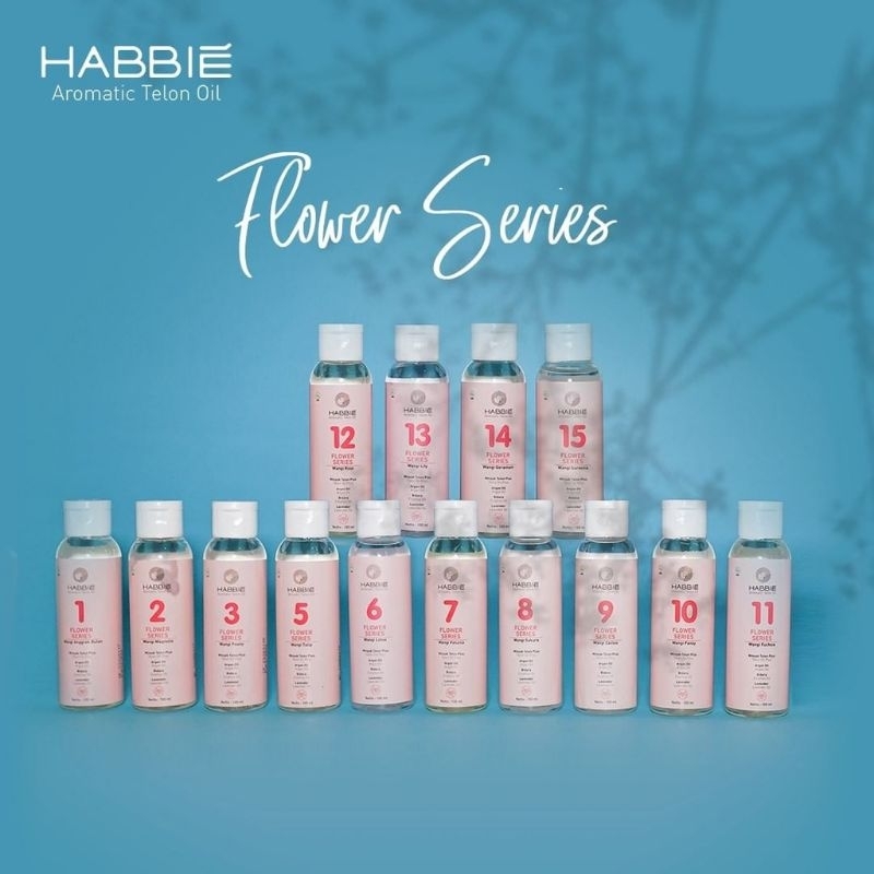 HABBIE Aromatic Telon Oil 100ml Flower Series dan Tea Series / Minyak Telon Bayi Aroma Eksklusif