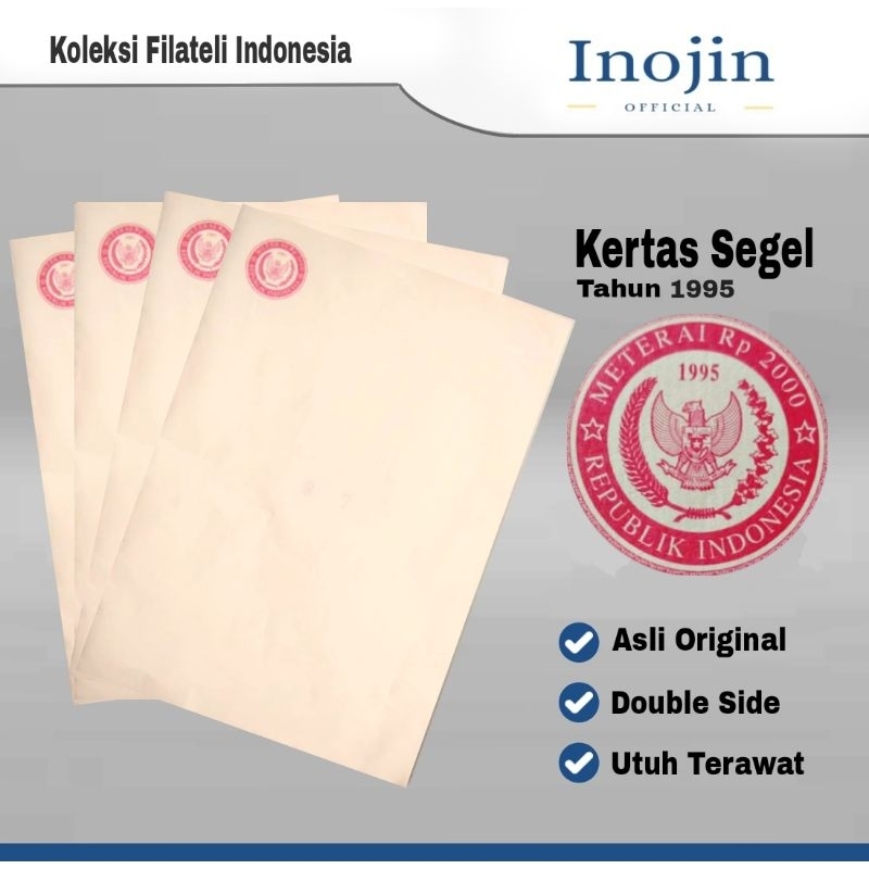 

Kertas Segel Tahun 1995 Double Side Asli Original