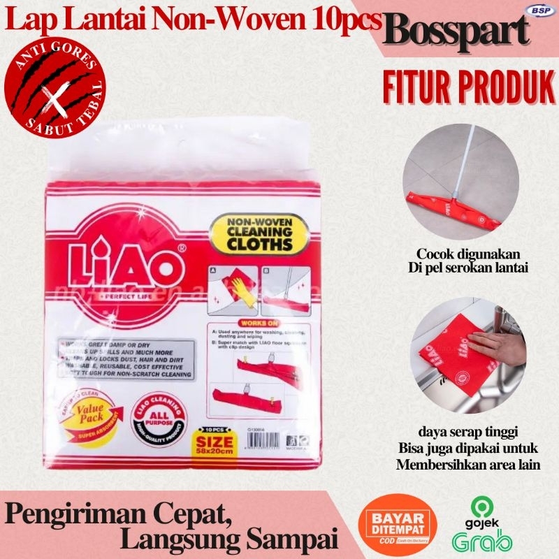 LIAO Kain Lap Lantai Non-Woven Kain Lap Serbaguna (G130056)