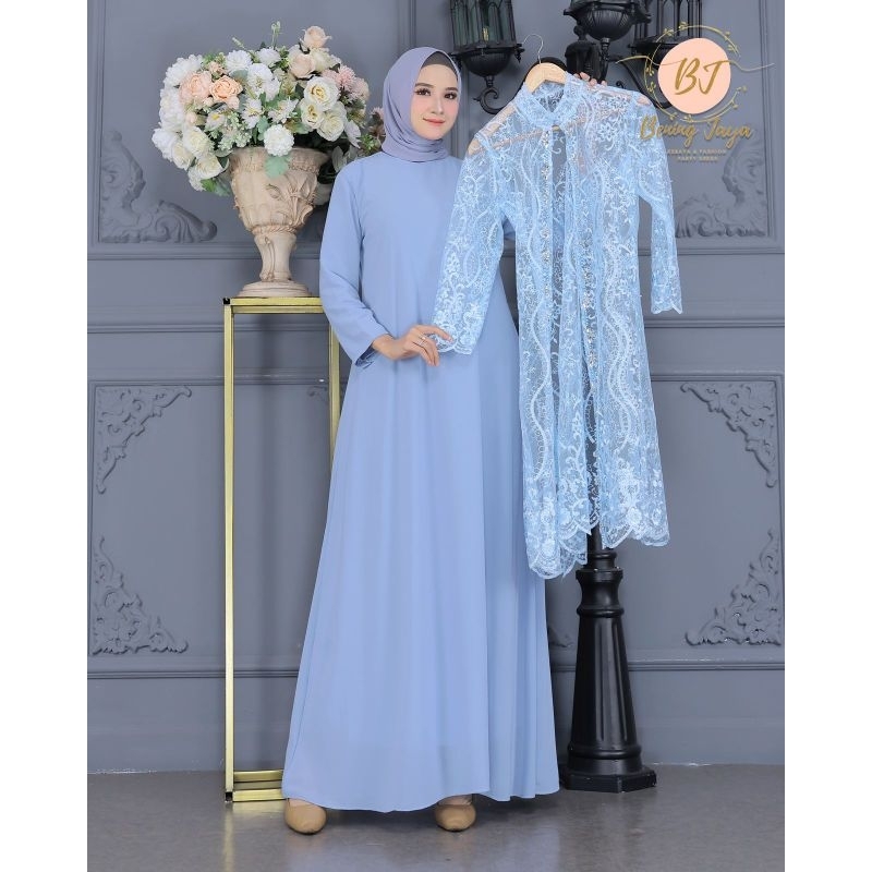 2in1 Gamis + Cardigan Airin Original Butik