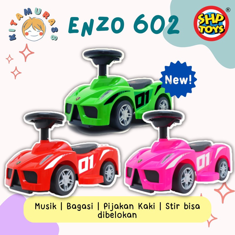 Mainan Maenan Anak Dorong Tunggang Mobil - SHP ENZO 602 SHP TOYS