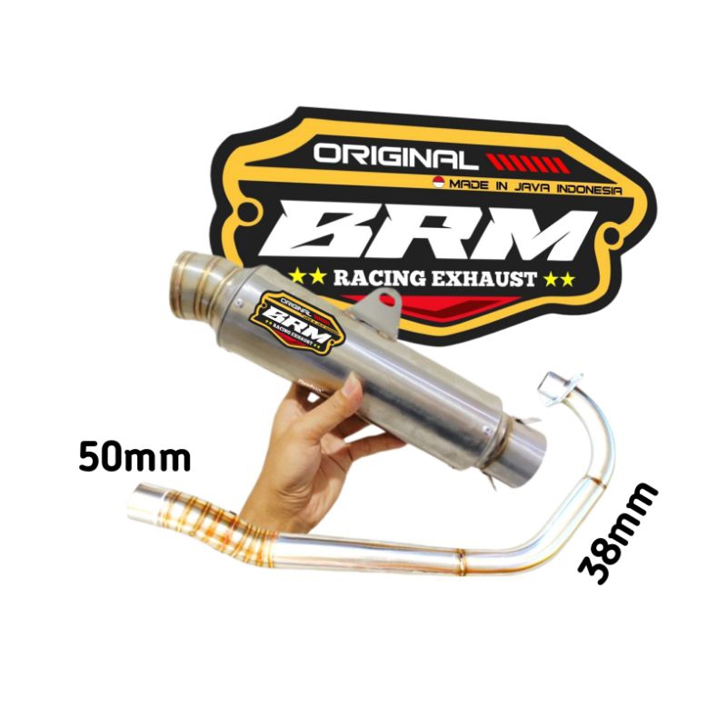 Knalpot megapro Gl Cb Tiger BRM tipe jrm Original leher roll bending 38mm