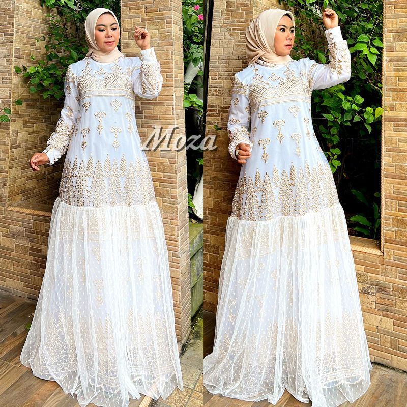 NEW PRODUK//MOZA DRESS//BAHAN TILLE BORDIR MUTIARA//SERAGAMAN KELUARGA//BAJU LEBARAN//BAJU PESTA LAMARAN//BAJU WISUDA//KEBAYA MODERN//By Mirajaya Kebaya//MDHBROTHER