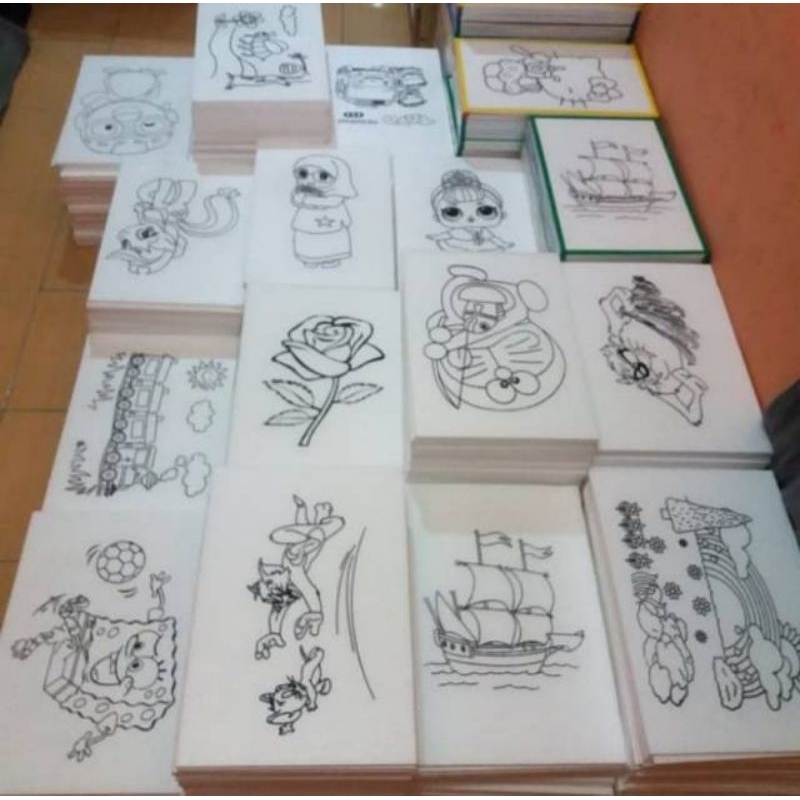 stereofom gambar lukis 35x25 isi 50pcs/Styrofoam/stereofom/gabus