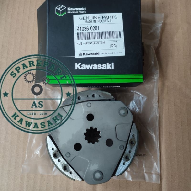 kampas kopling ganda kawasaki athlete kaze edge zx130 original