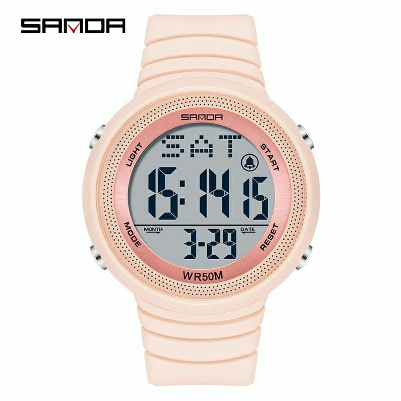 TERVIRAL JAM TANGAN SANDA 6022 Jam Tangan Wanita Analog Sport Tali Rubber Anti Air