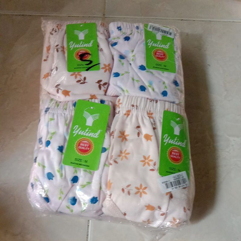 1 lusin celana dalam wanita yutind bahan katun jumbo | CD wanita dewasa motif bunga sablon dan bordir termurah merk yutind