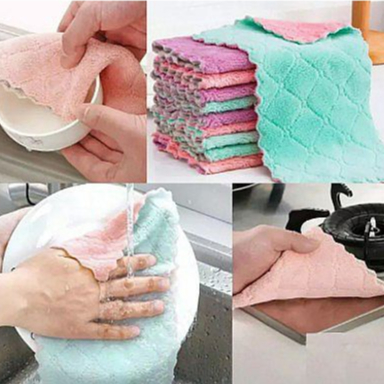 ONLYONE12  Kain Lap Dapur Mudah Menyerap Air / Kain Lap Piring Microfiber / Kain Lap Pembersih Serbaguna