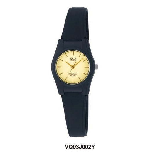 Q&amp;Q Original Jam Tangan Remaja VQ03 &amp; VQ87 Series - Karet- Hitam