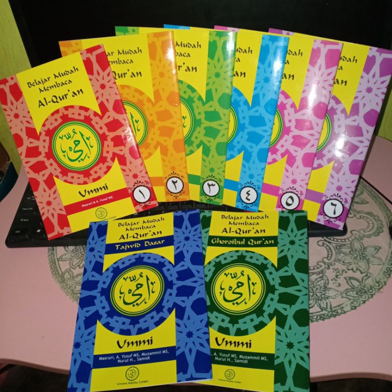 Buku Metode ummi 1 set + Tajwid Dasar + Ghoroibul