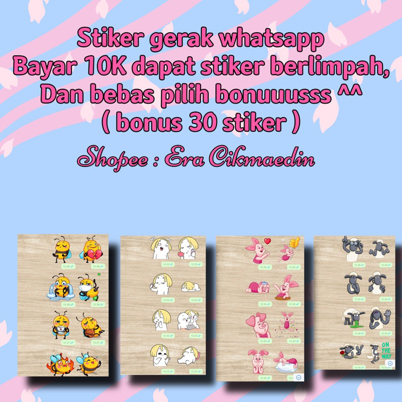 

STIKER GERAK WHATS*APP LUCU 10K DAPAT BONUS BERLIMPAH