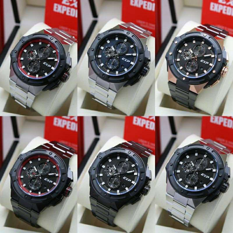 JAM TANGAN PRIA EXPEDITION EXP 6818/ E6818/ E6818 RANTAI ORIGINAL