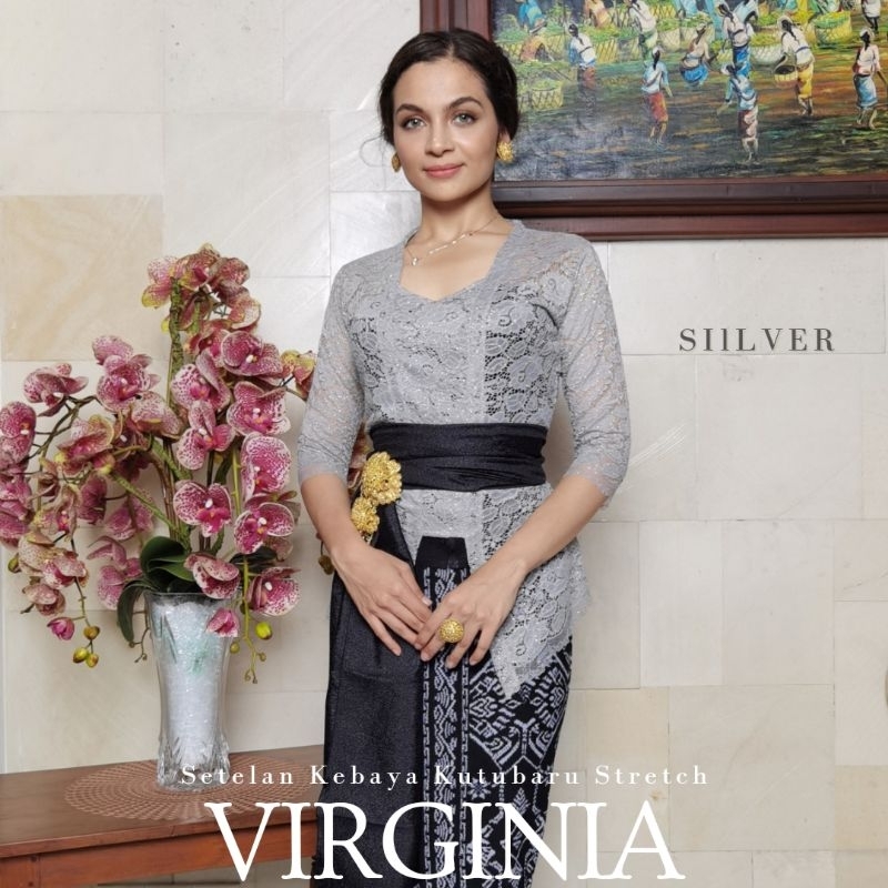 Setelan Kebaya Kutubaru Brokat Stretch Virginia