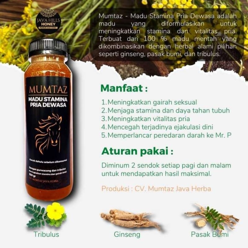 

Javahills honey madu stamina & paket promil