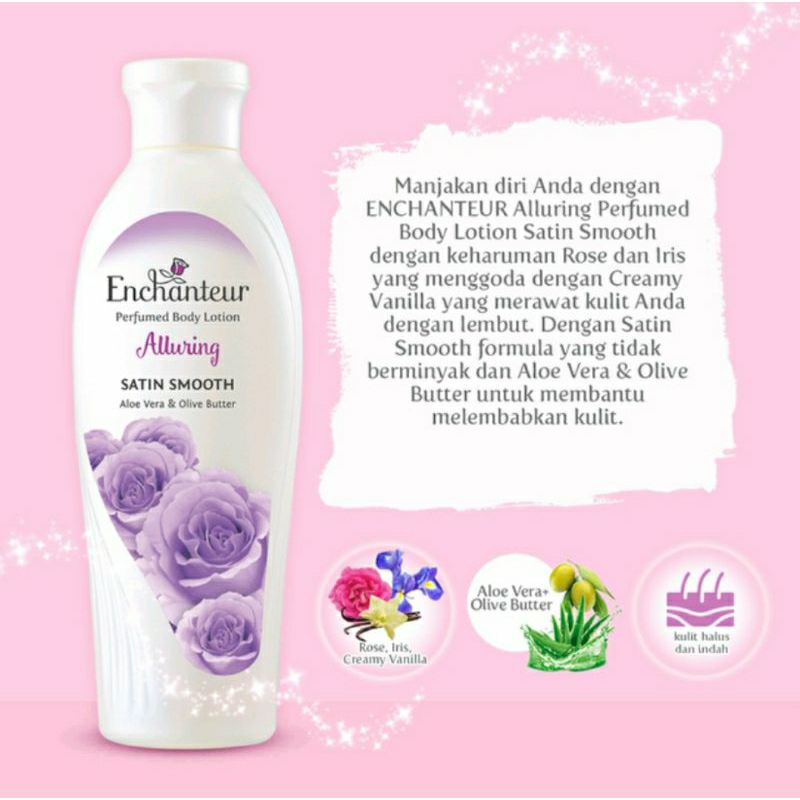 Enchanteur Parfum Body Lotion Satin Smooth 100ml|200ml