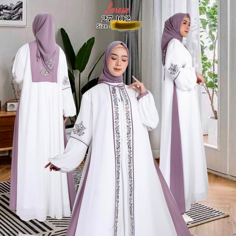 Gamis Jumbo 32-075 Set Kerudung Original by Larosa