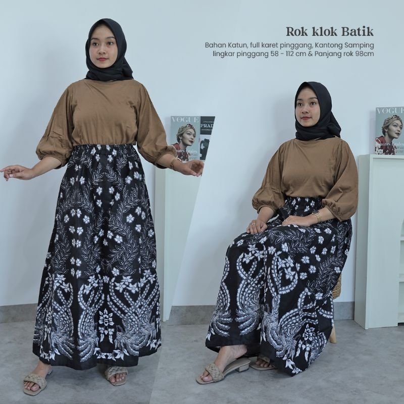 Rok Klok Motif Batik All Size- Naira Batik