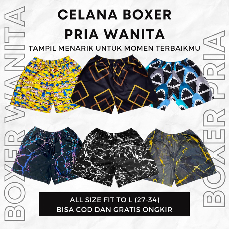 JEFFORD Bisa COD Boxer Santai | Boxer Best Seller 09 | Boxer Distro | Boxer Pantai | Celana Pendek | Celana Pria | Celana Olahraga | Celana pantai