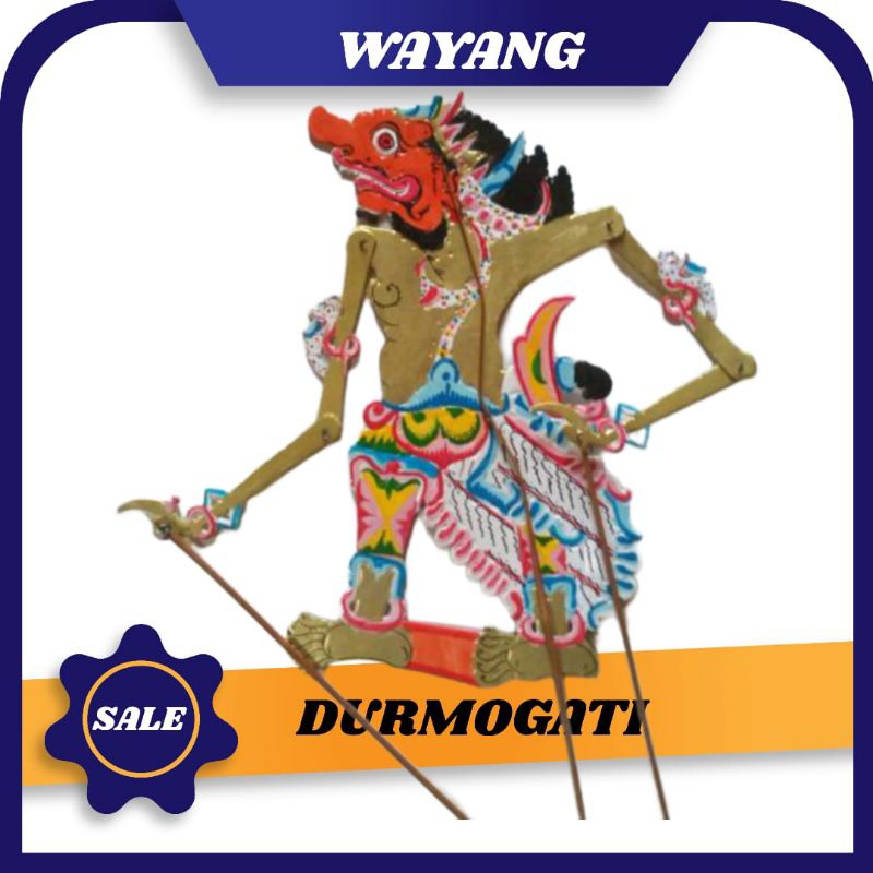 WAYANG DURMOGATI TOKOH KURAWA WAYANG KULIT WAYANG BAHAN KERTAS KARTON DUPLEK