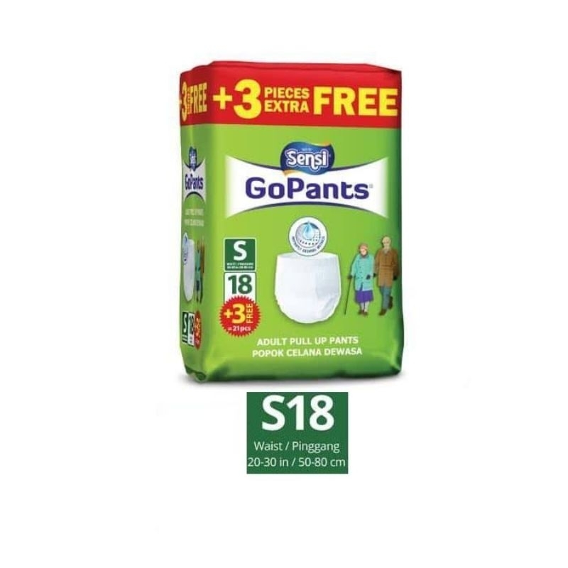 Sensi Gopants S18/M15/L12/XL9 | Popok Celana Dewasa