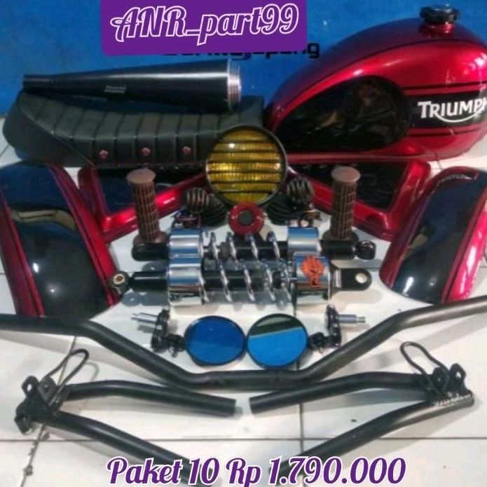 paket hemat komplit body japstyle pnp gl cb mp tiger scorpio thunder byson universal rangka besi bul