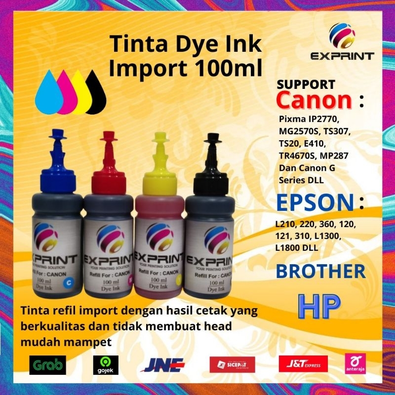 TINTA REFILL DYE INK 85 ml For Canon /Epson /Brother