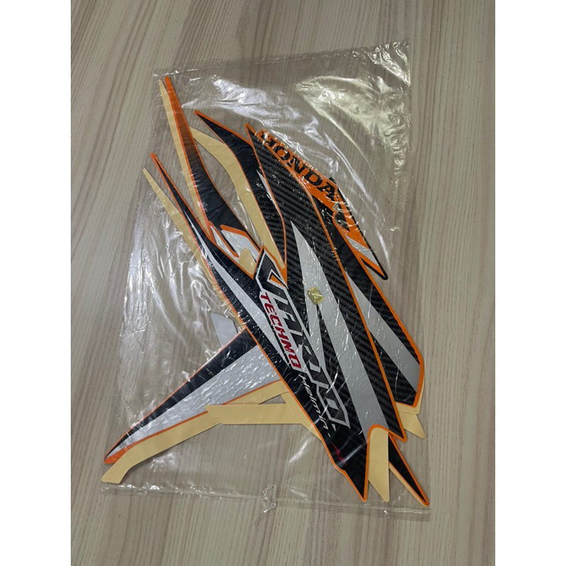 STIKER STRIPING VARIO TECHNO 2012 ORANGE